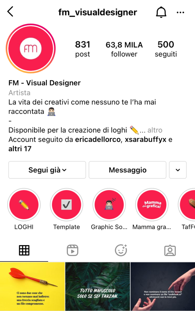 fm_visualdesigner profili creativi Instagram