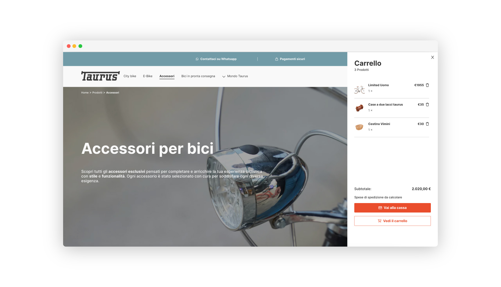 Carrello - Taurus ecommerce